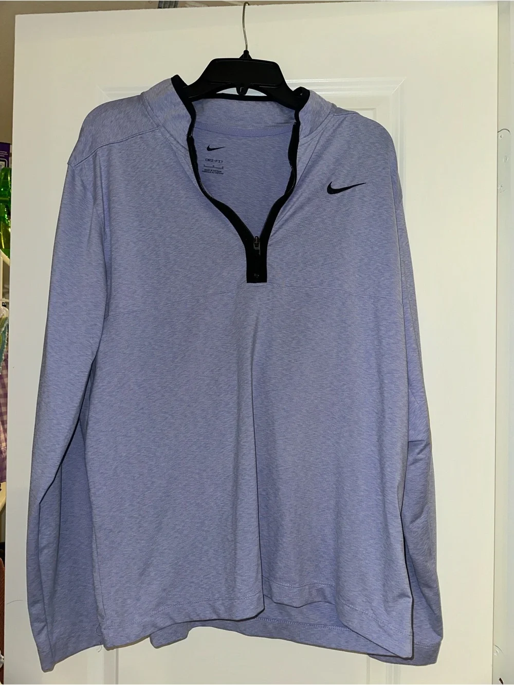 Nike Light Lavender Half-Zip Pullover with Black Trim